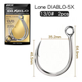 BKK Lone Diablo 13/0 single hook packaging detail — NZ land-based fishing Don Fish Gear