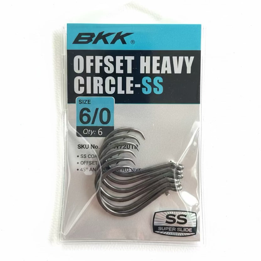 BKK Super Slide offset circle hook sizes 6/0 — NZ saltwater fishing Don Fish Gear