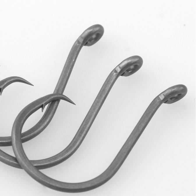 BKK Offset Heavy Circle Super Slide hook. Hook shank and eye — NZ land-based fishing Don Fish Gear