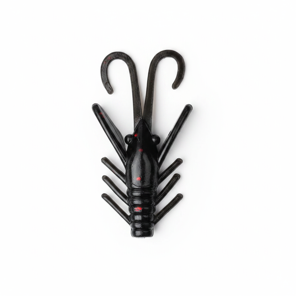 Crabby Hunter flounder softbait Black colour — NZ inshore fishing Don Fish Gear