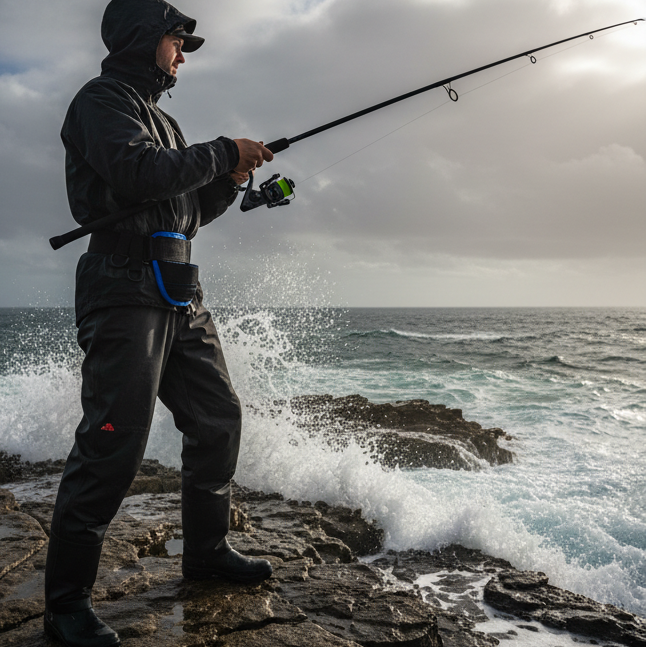 Portable Fishing Belt with Gimbal Bucket